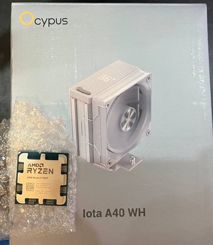 Процессор Ryzen 5 7500F и башня Ocypus Iota A40 WH