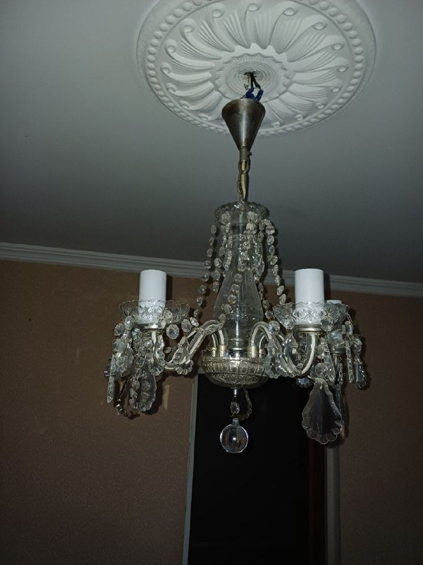 Чехословацкая хрустальная люстра 2