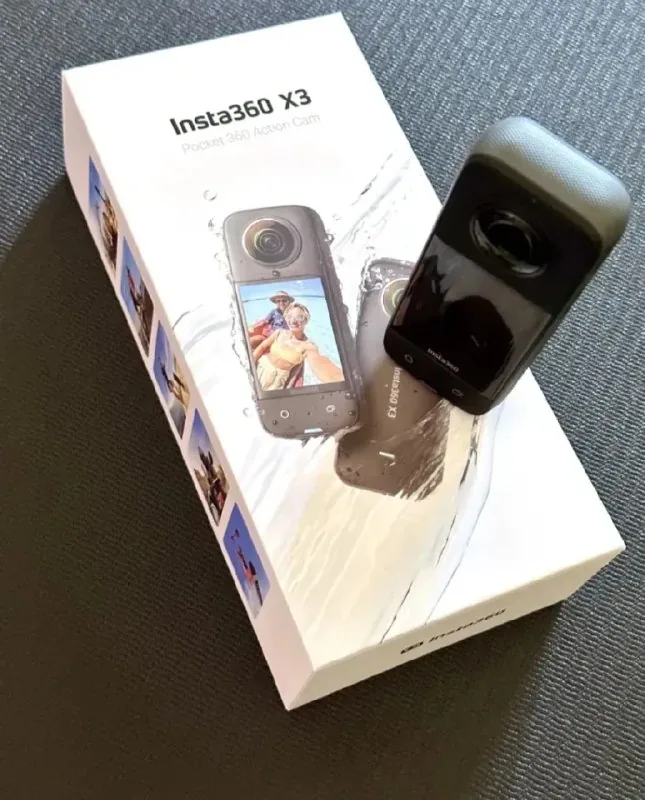 Insta360 X3 տեսախցիկի փոխանակում նոութբուքի հետ