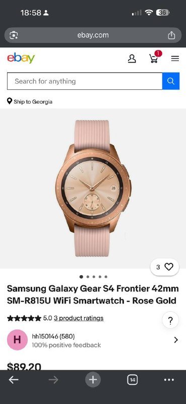 Samsung Galaxy Gear S4 Frontier Smartwatch