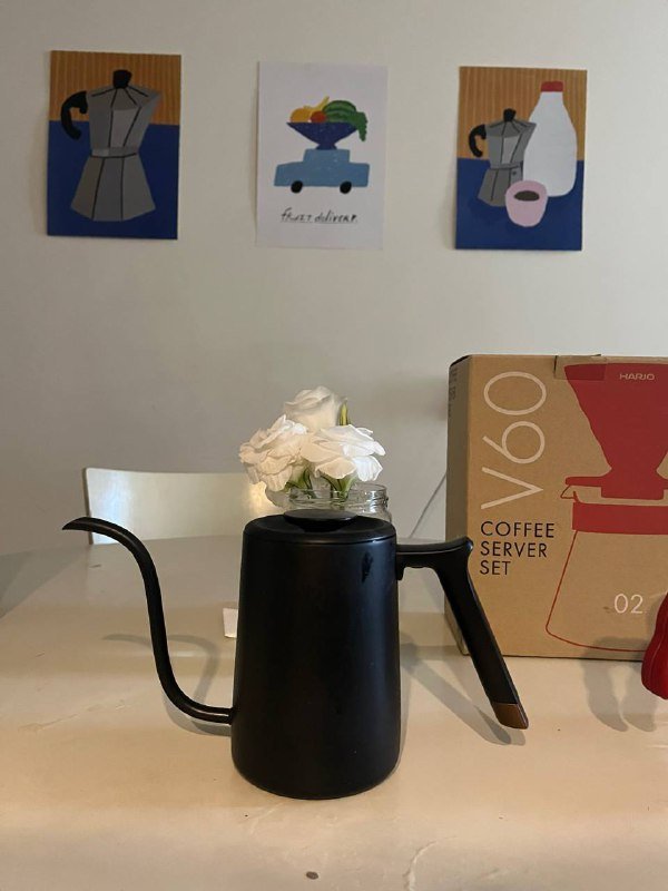 Стеклянный чайник для воронки, черный кофейный чайник 4