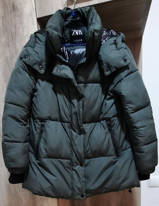 Женское утепленное пальто ZARA размер S