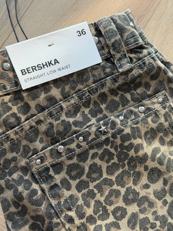 Леопардовые джинсы bershka 36 размер 3