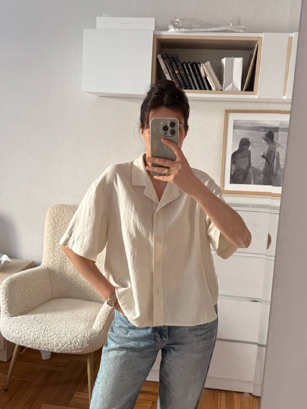 Топ Shein, сумка Polene реплика, кроссовки New Balance, рубашка Uniqlo, юбка Zara, топ H&M, свитер Zara, худи Jack&Jones, кроссовки Ессо, шорты H&M 4