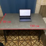 Большой стол из керамогранита 130×80 см 6