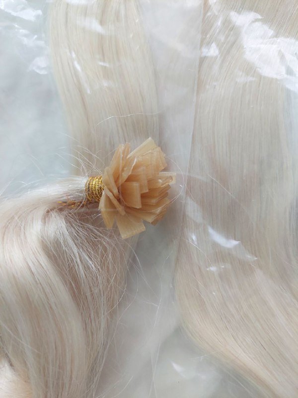 Натуральные волосы для наращивания на капсулах, 150 прядей, 60 см, блонд 2