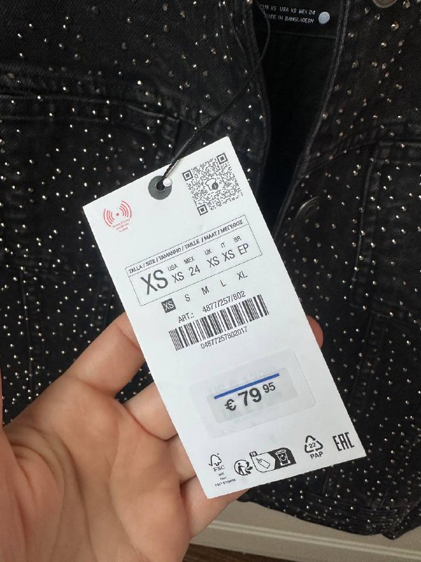 Пиджак Zara в камнях, размер xs - s, новый с биркой 2