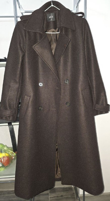 Пальто MEÇE темно-коричневое размер S