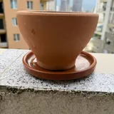 Drainage, clay pot with saucer, soil 2