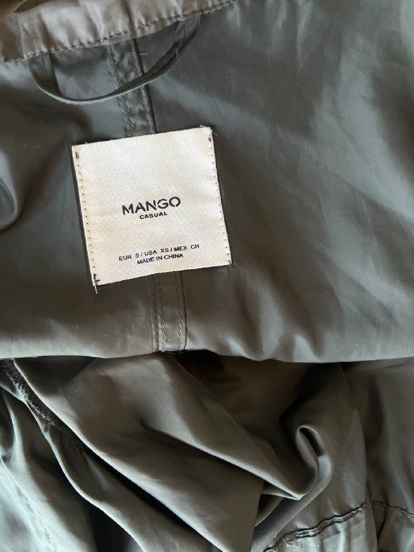 Тренч плащ ветровка MANGO темно-зеленый S XS 2