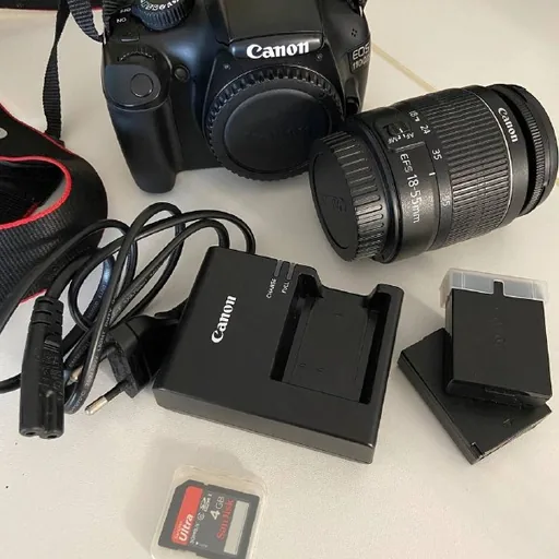 Canon EOS 1100D, китовый объектив, сумка, зарядное