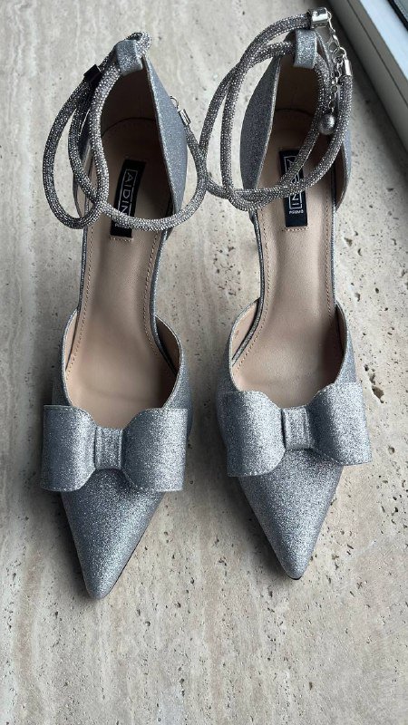 Серебристые туфли женские размер 39