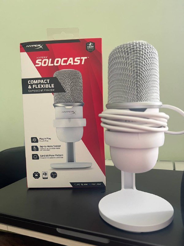 Микрофон HyperX SoloCast Mic белый