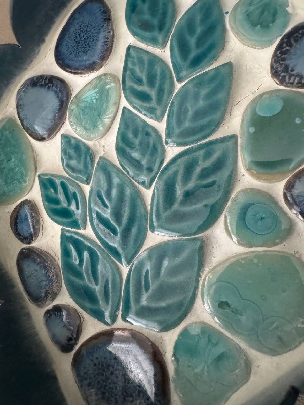 Декоративное мозаичное блюдо поднос ручной работы 2