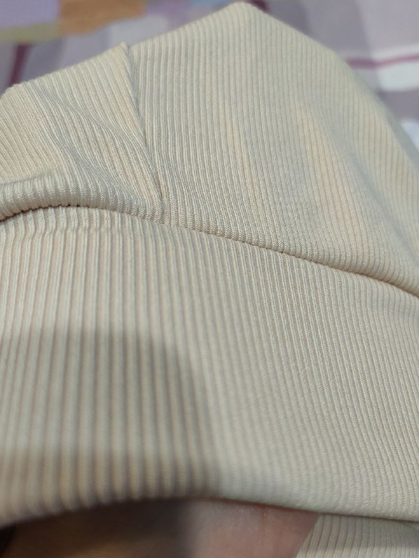 Новые бежевые брюки в рубчик XS-S 3