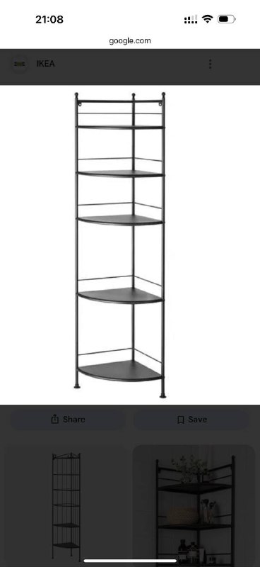 Угловые полки IKEA черные