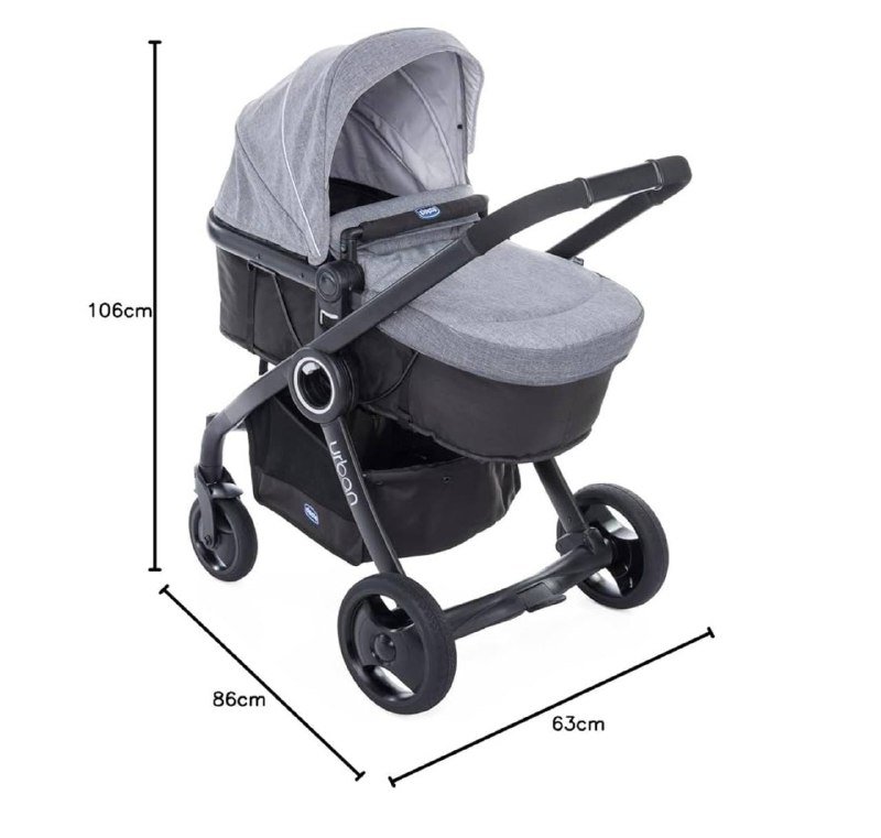 Коляска Chicco Urban 2 в 1 люлька прогулочный блок 2