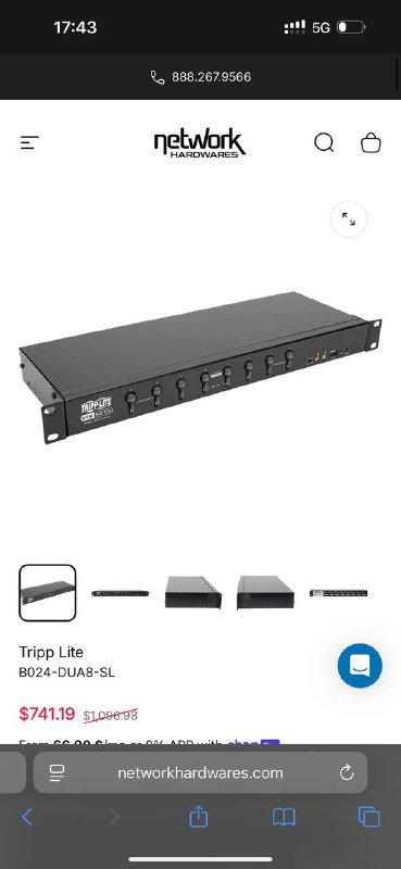 Коммутатор KVM Tripp Lite B024-DUA8-SL