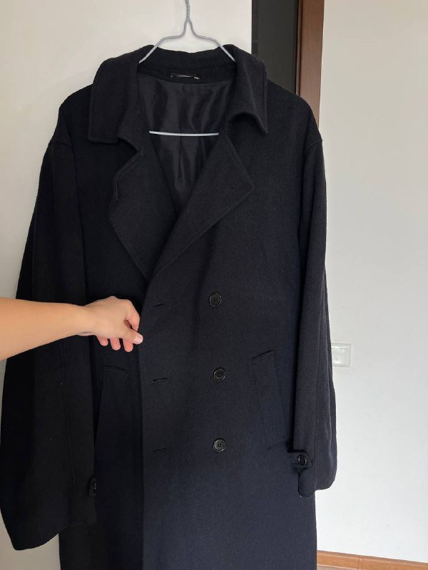 Винтажное пальто Adler Loden тёмно-синее L 3
