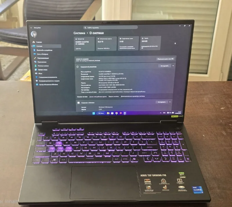 ASUS TUF GAMING F16 ноутбук 1