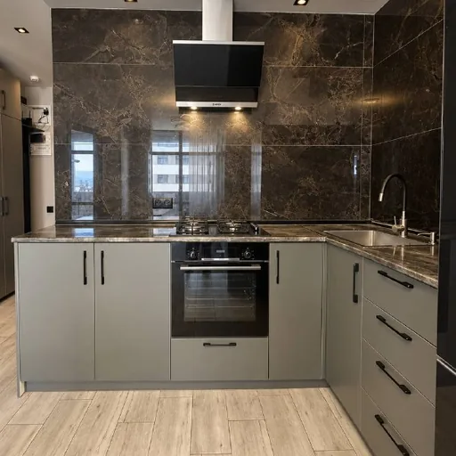 Sofa, kitchen, bed