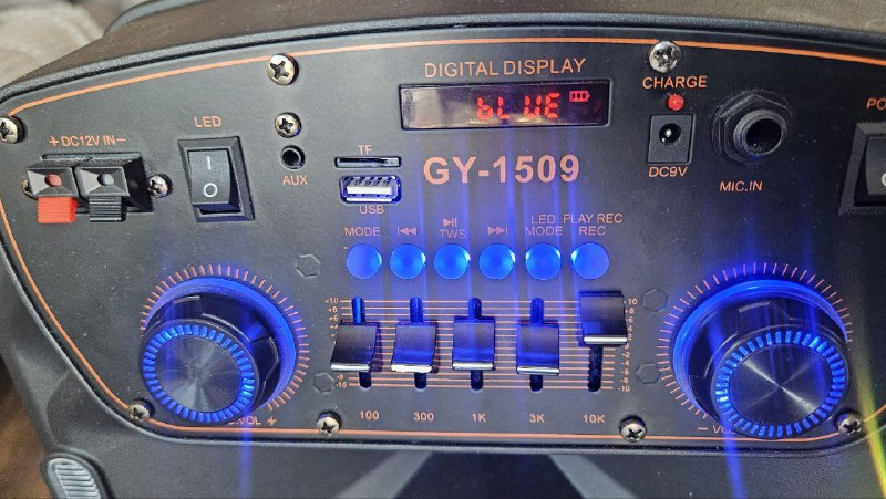 Колонка GY-1509 с микрофоном и подсветкой 5