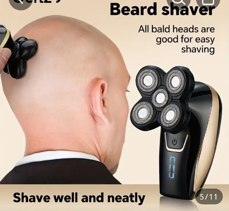 Новая электробритва с 5 плавающими головками 3