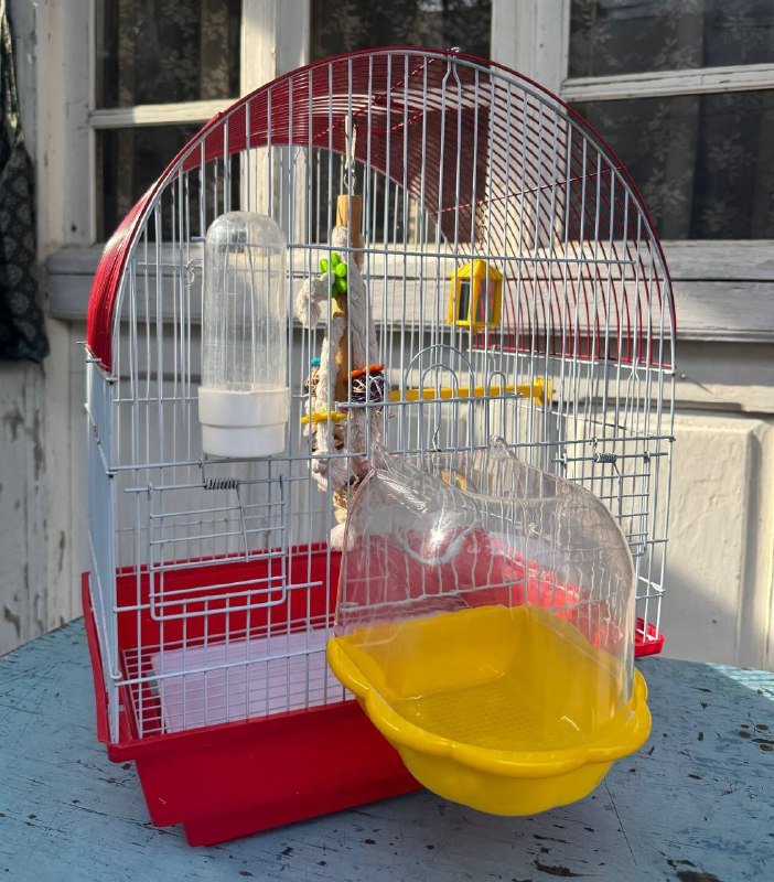 Клетка для попугая со всеми аксессуарами
