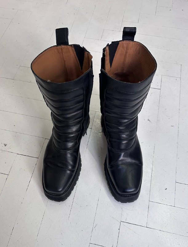 Кожаные ботинки унисекс размер 42