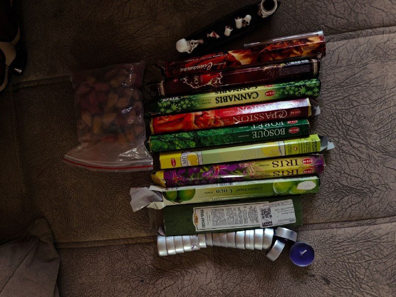 Набор благовоний, ароматические шишки, чайные свечи