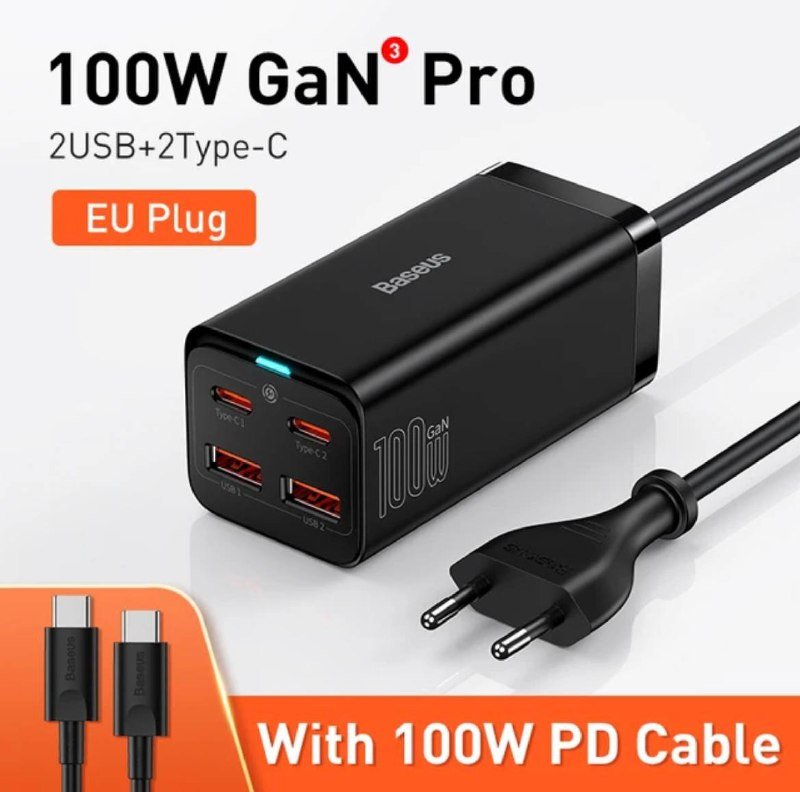 Зарядное устройство Baseus GaN 100W
