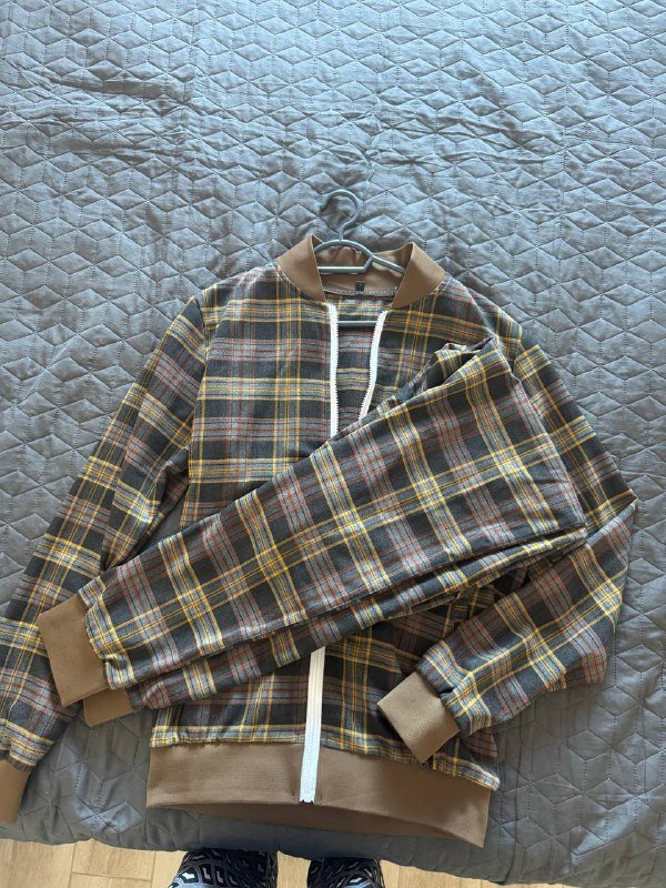 Мужской спортивный костюм клетчатый L 2