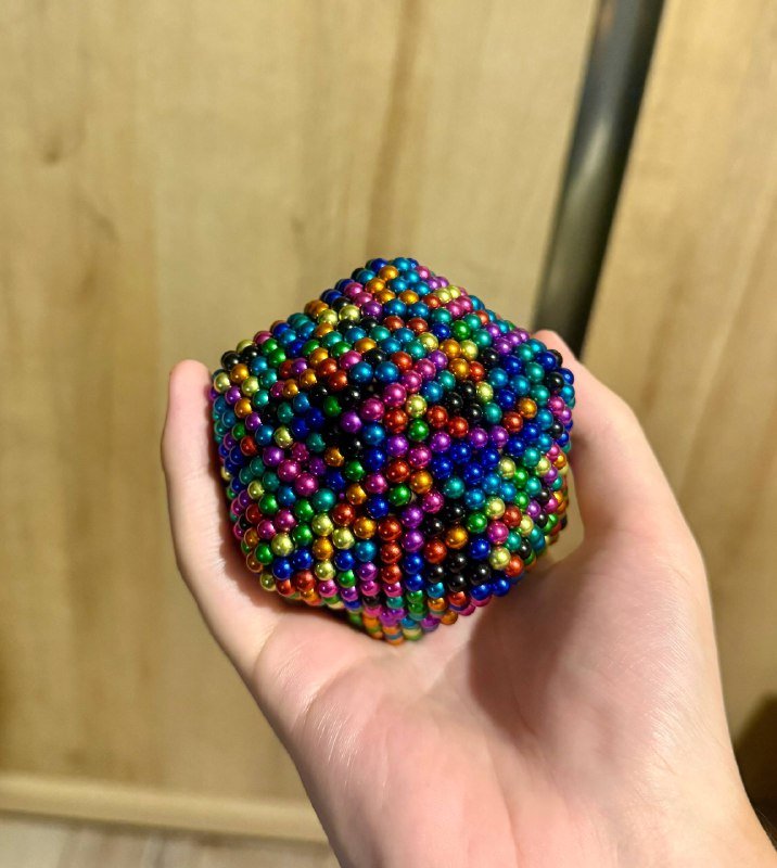 Неокуб 1000 магнитов, 10 цветов, Сувенир металлический пистолет