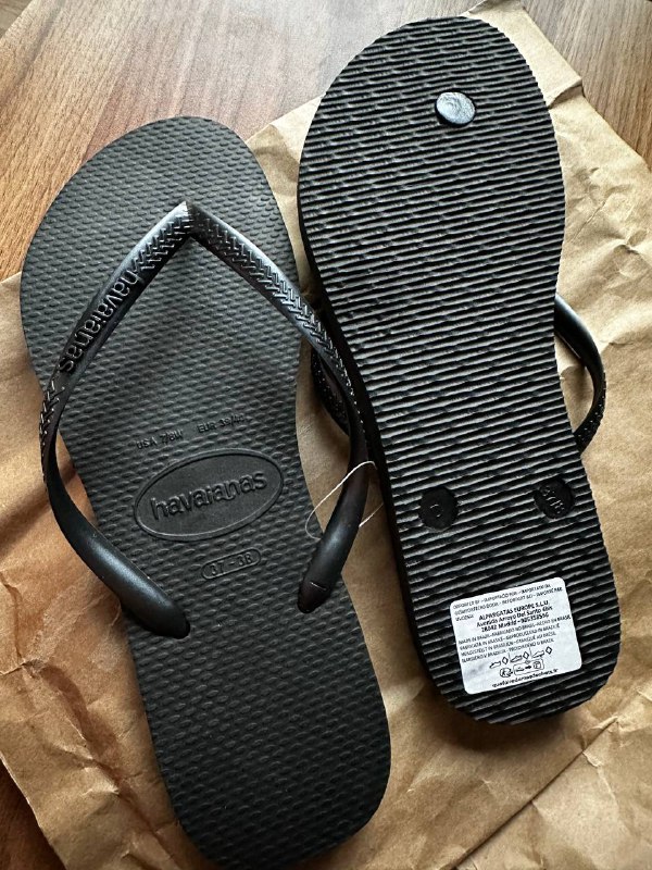 Вьетнамки Havaianas Slim черные женские 2