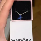 Колье Pandora с синим цветком 3