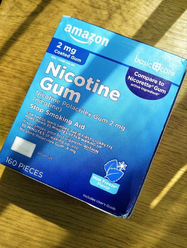 Никотиновая жвачка Amazon 2 мг 160 штук мятный вкус