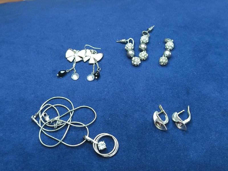 Серебряное кольцо с бирюзой и серьги, бижутерия, авантюрин 3