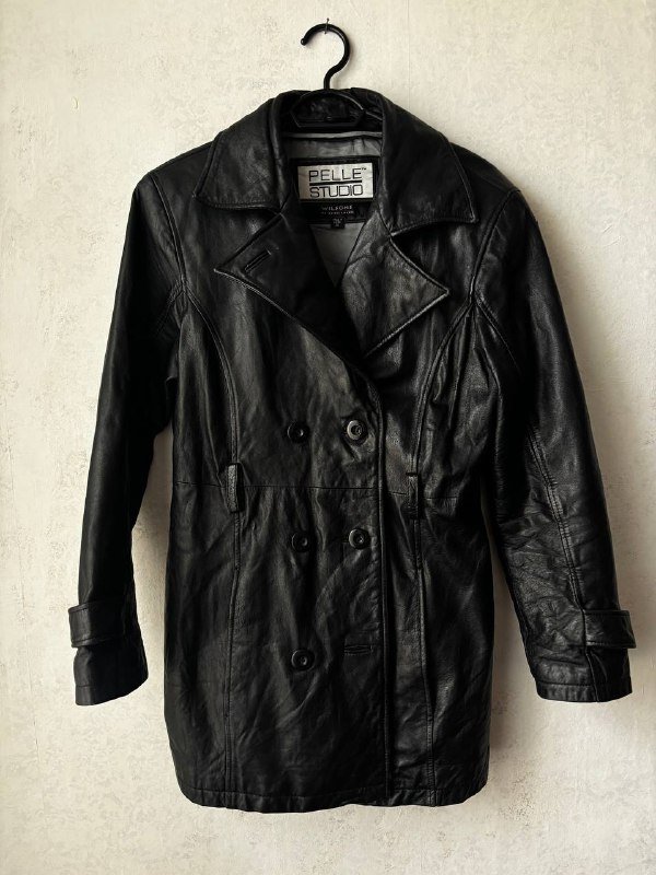 Кожаный пиджак с отстегивающейся подкладкой