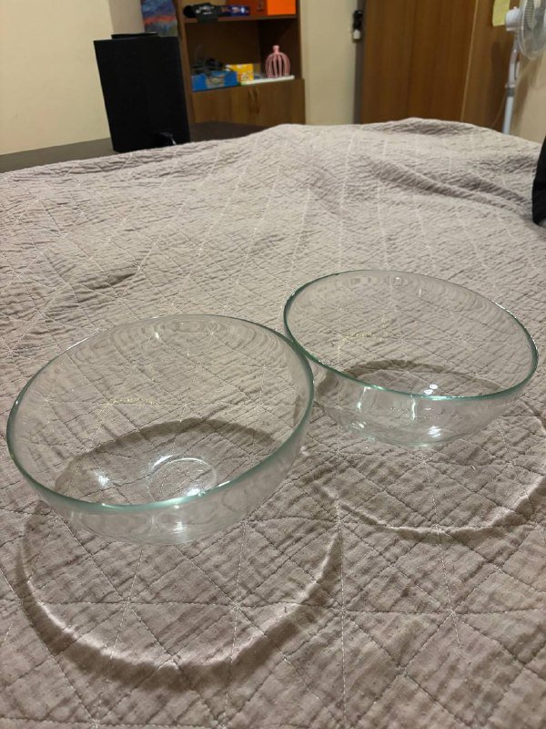 Two glass bowls