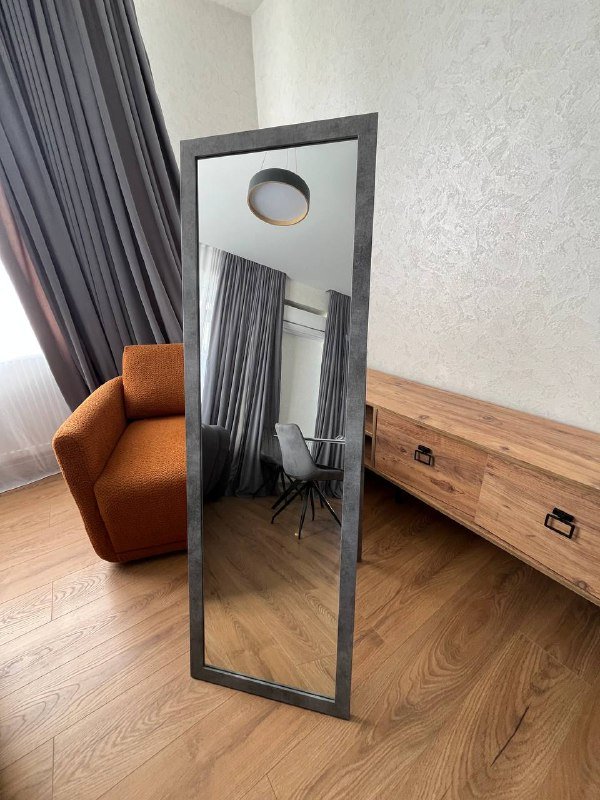 Зеркало напольное серое 147x47 см