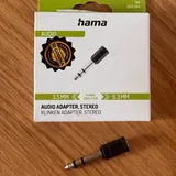 Стерео-аудиоадаптер Hama 3.5 мм → 6.3 мм 1