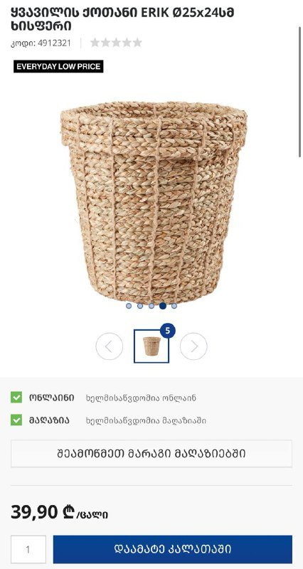 Аспидистра комнатное растение, Кашпо Jysk диаметр 24см 7