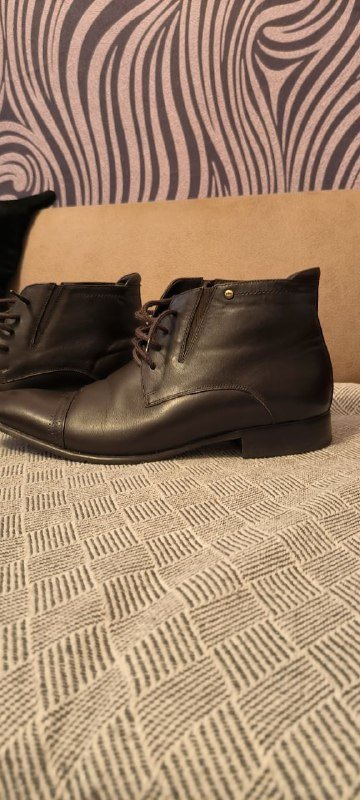 Мужские ботинки на меху натуральная кожа размер 42 2