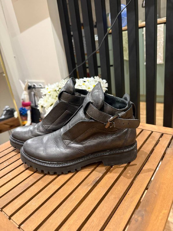 Ботинки утепленные, ботинки Aldo, ботинки Salle de Mode, кожаные полуботинки 4