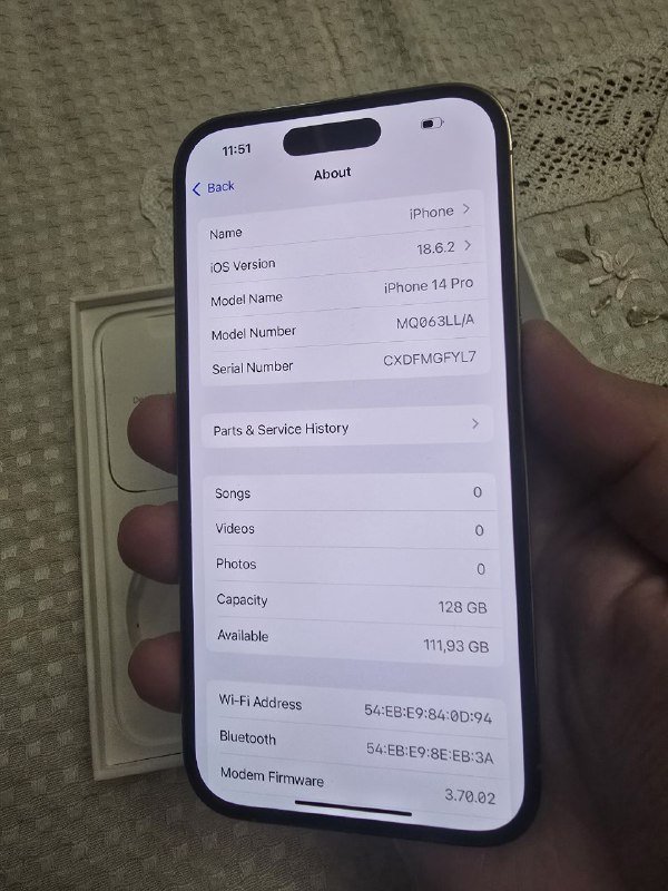 iPhone 14 pro gold 128 Gb 10