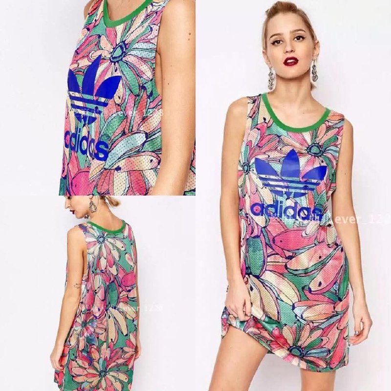Платье Adidas Originals Floralita, Платье Adidas Originals, Платье-футболка Adidas, Футболка Adidas, Штаны Adidas 4
