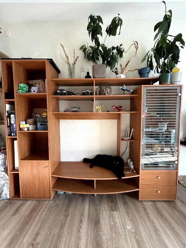 Шкаф-стеллаж с местом для телевизора