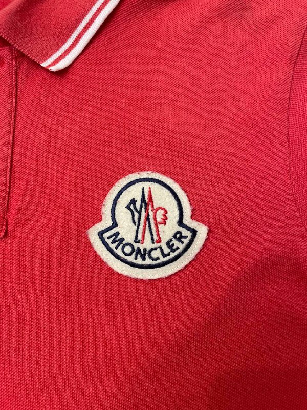 Мужская футболка Moncler красная размер S-M 2