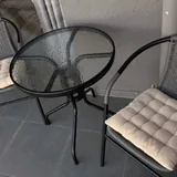 Балконная мебель, стол, 2 стула, подушки 4
