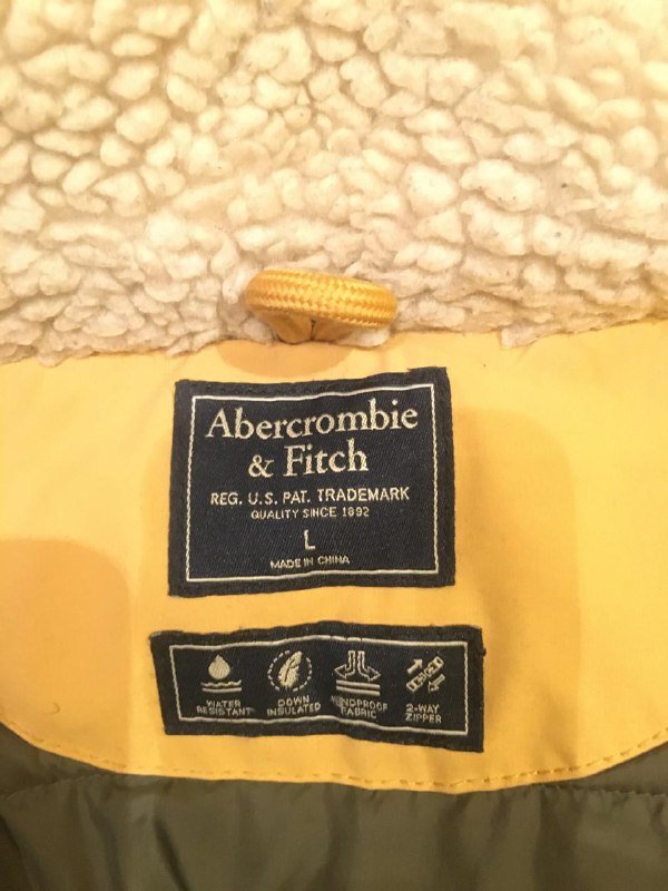 Куртка Abercrombie & Fitch размер L горчично-жёлтая 6